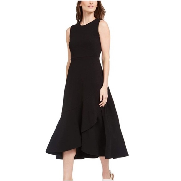 Calvin Klein Dresses & Skirts - CALVIN Klein Ruffled Hem Black Dress